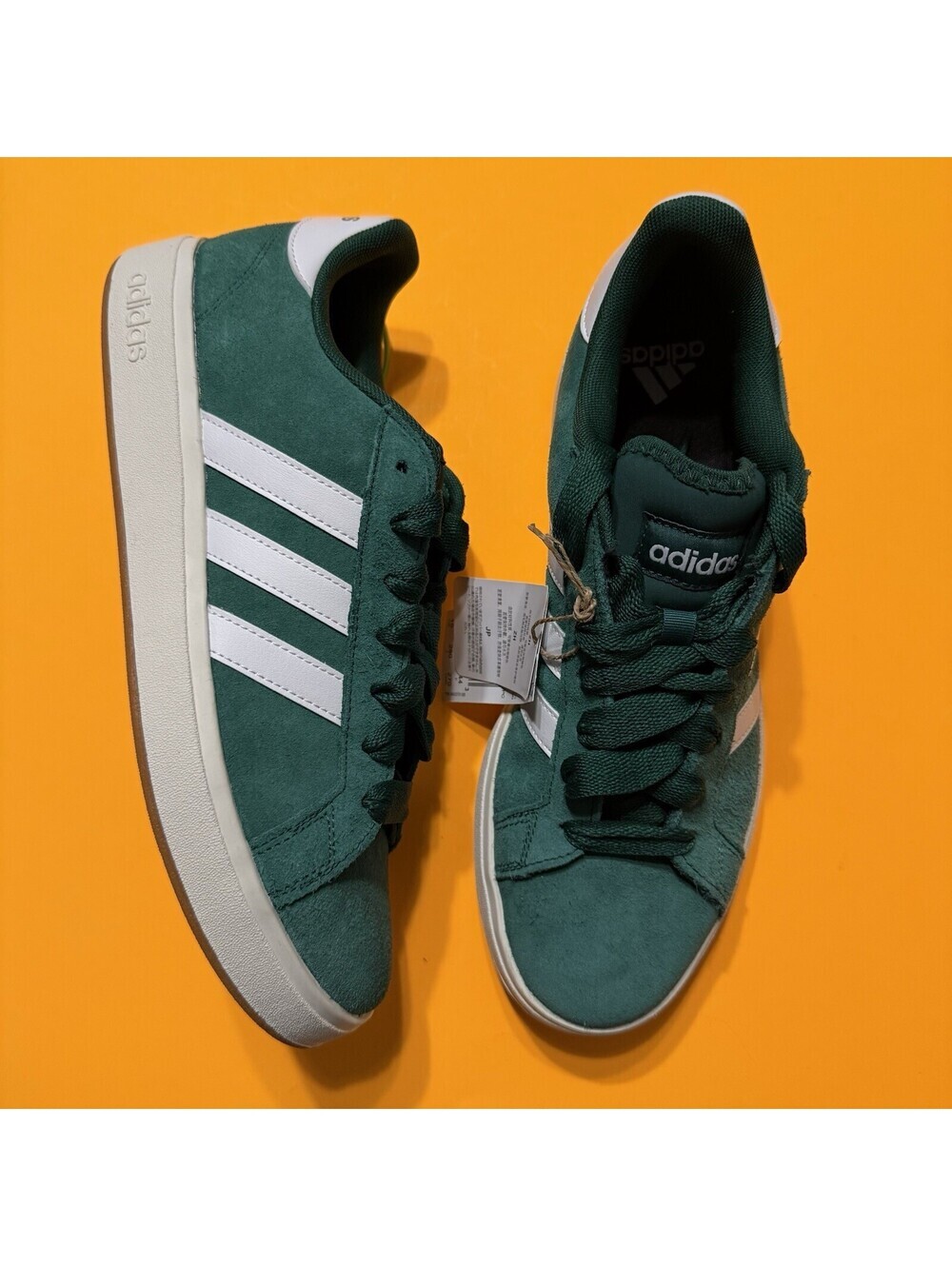 Adidas Grand Court Base 00s Collegiate Green Shoes Sneakers IH6187 Men’s 10 - Picture 1 of 7